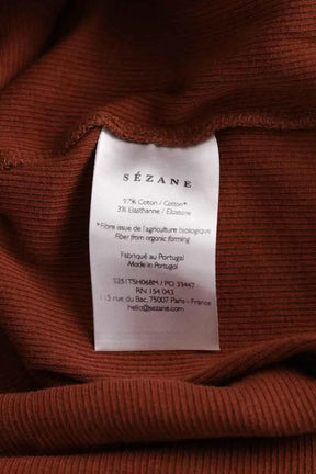 Top Sézane Marron en Coton