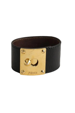 Bracelet Fendi Noir en Cuir, taille  - Seconde Main