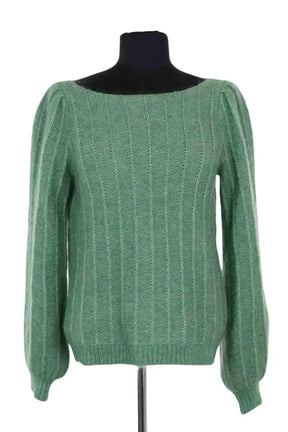 Pull Sézane Vert en Laine, taille XS - Seconde Main