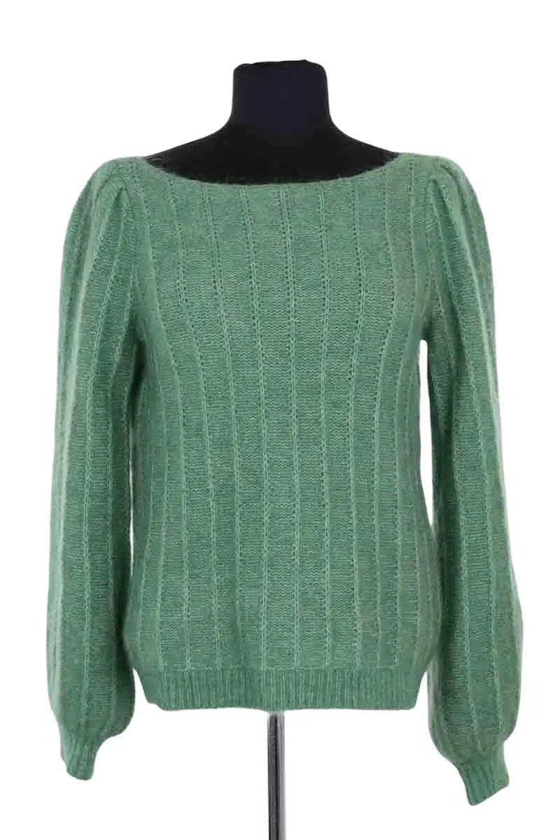 Pull Sézane Vert en Laine, taille XS - Seconde Main