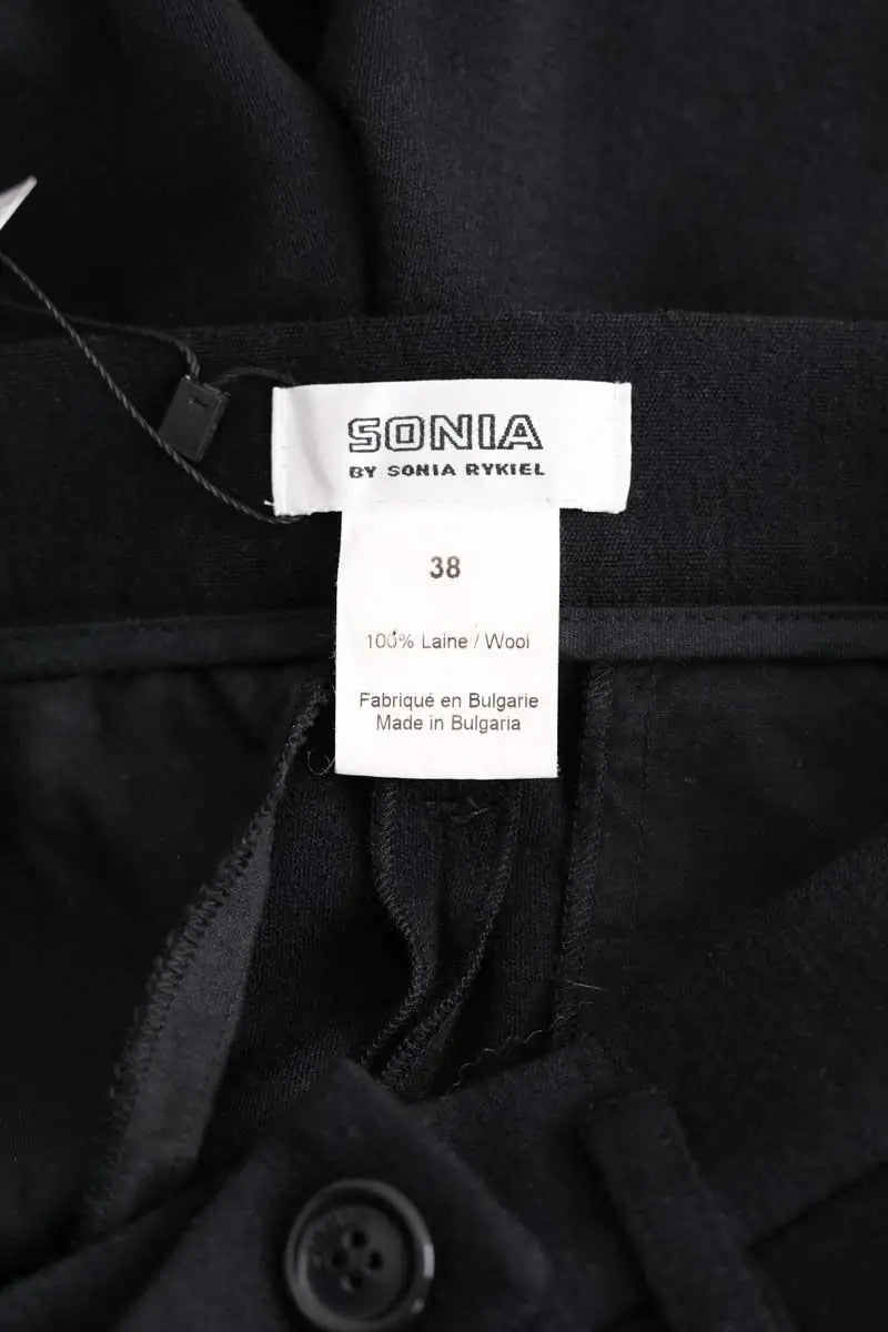 Pantalon droit Sonia Rykiel Noir en Laine
