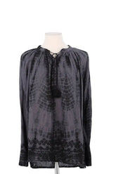 Blouse Antik Batik Gris en Coton, taille S - Seconde Main