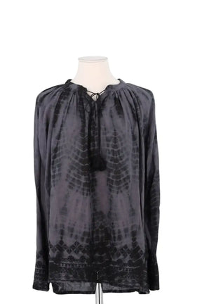 Blouse Antik Batik Gris en Coton, taille S - Seconde Main