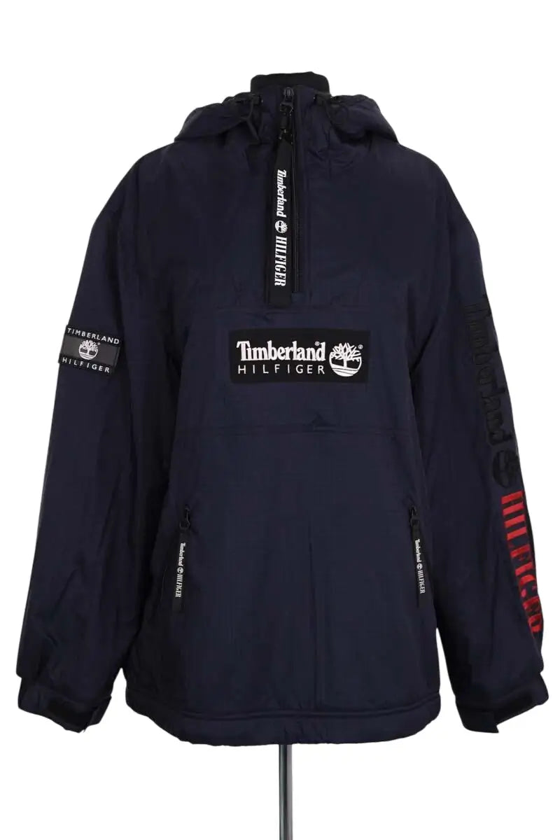 Veste Tommy Hilfiger Pop over jacket Bleu en Synthétique, taille XS - Seconde Main