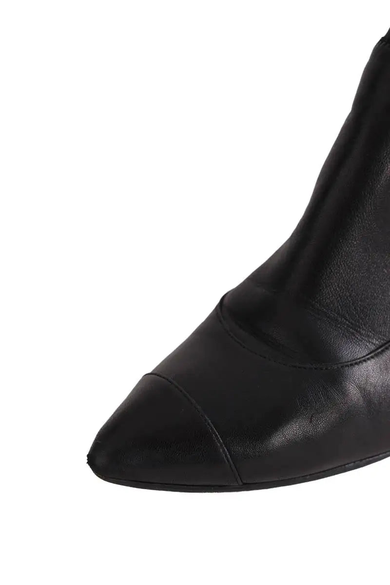 Boots Chanel Noir en Cuir