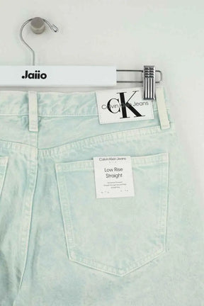 Jean droit Calvin Klein Bleu en Coton