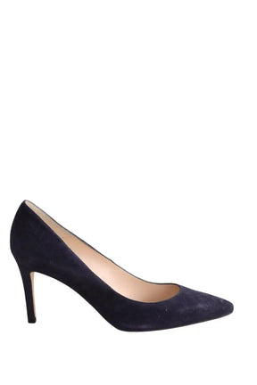 Talons LK Bennett Floret Marine en Daim, taille 39 - Seconde Main