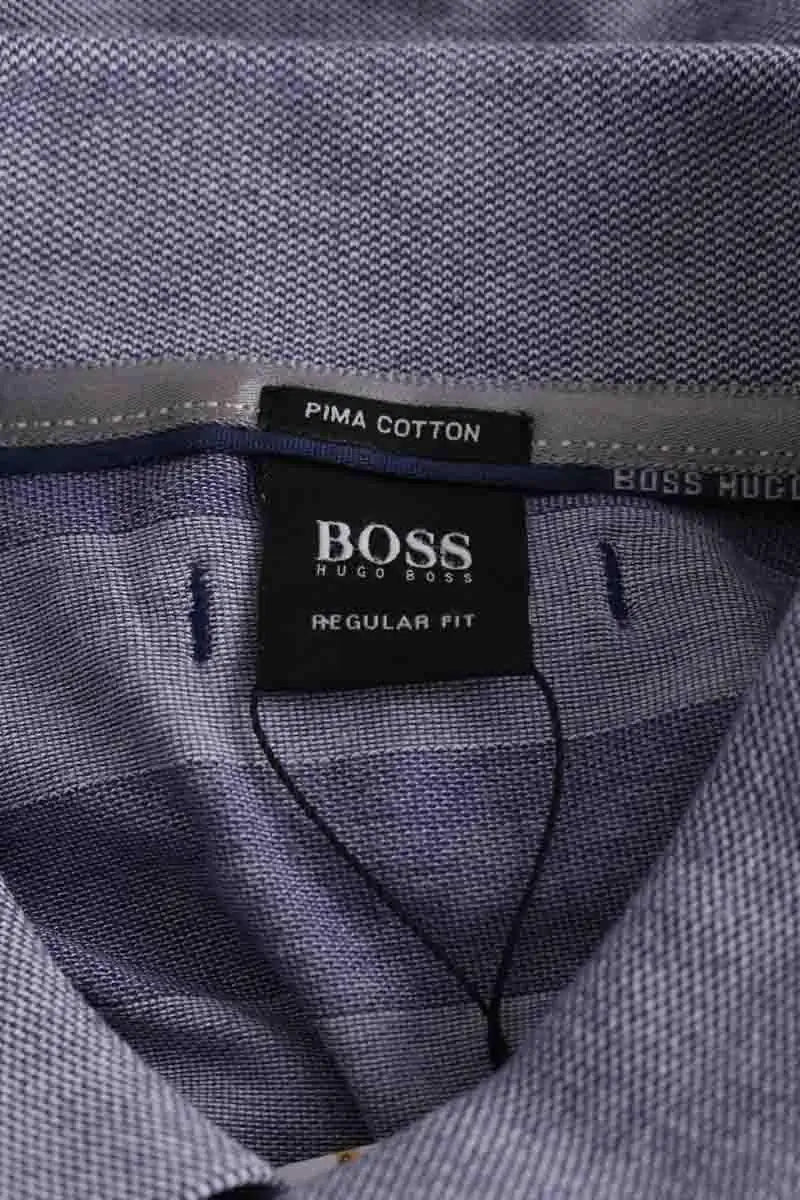Polo Boss Bleu en Coton