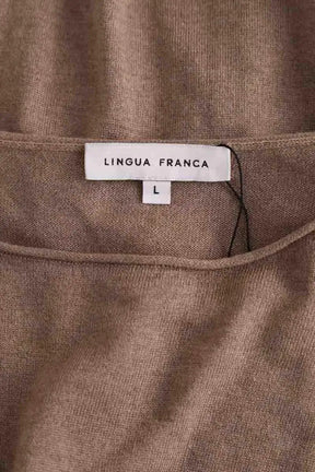 Top Lingua Franca Beige en Soie
