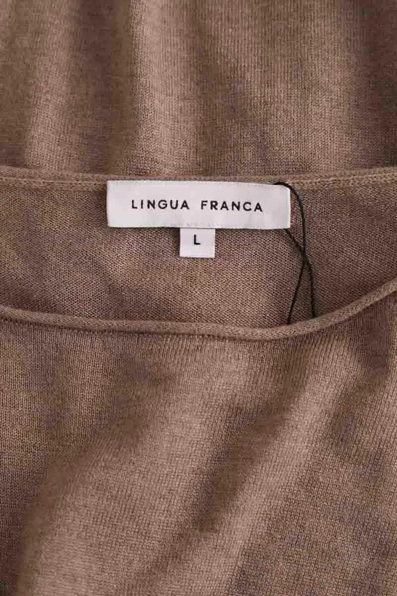 Top Lingua Franca Beige en Soie