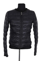 Doudoune Moncler Noir en Fourrure, taille XS - Seconde Main