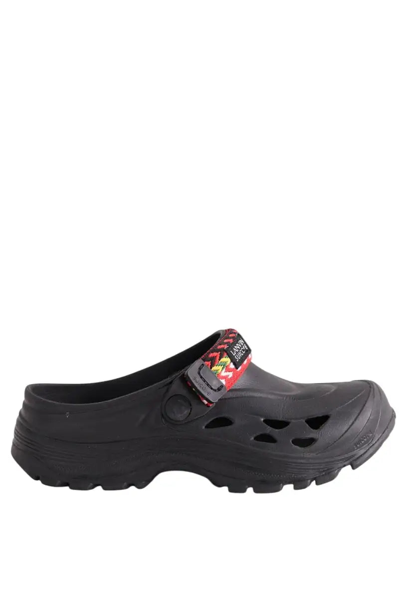 Mules Lanvin Noir en Tissu, taille 38 - Seconde Main