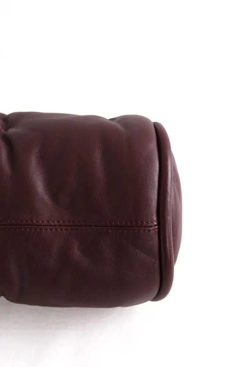 Sac à bandoulière Anya Hindmarch Chubby Barrel Bordeaux en Cuir