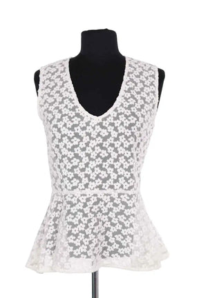 Blouse Maje Blanc en Synthétique, taille M - Seconde Main