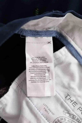 Pantalon droit Ralph Lauren Bleu en Coton