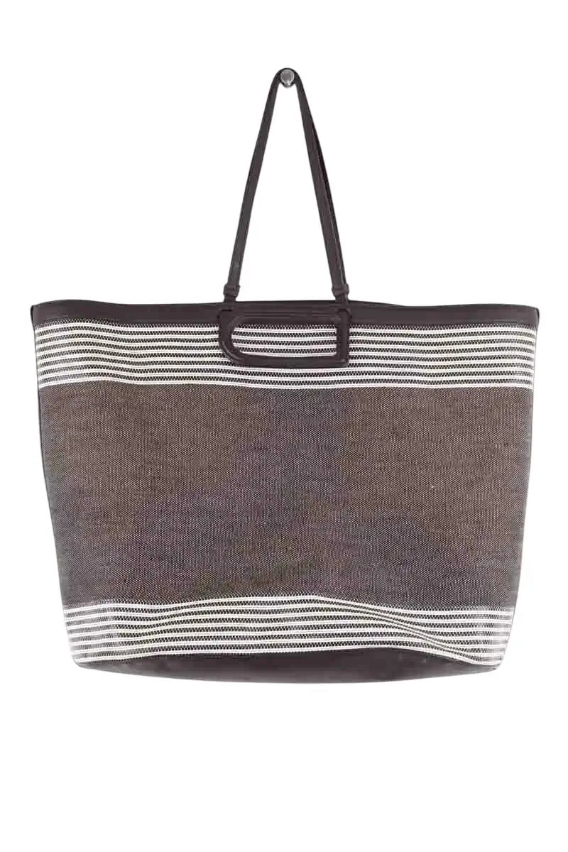 Sac de plage Delvaux D to D Marron en Osier - Seconde Main
