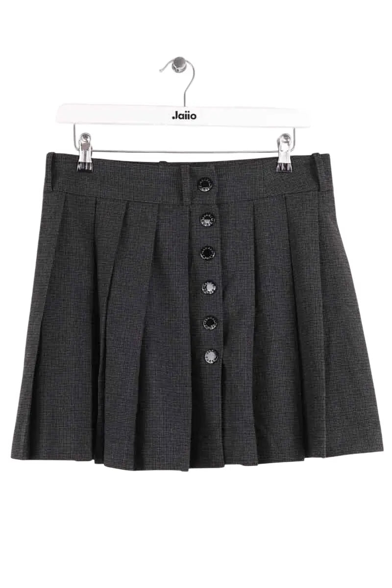 Mini jupe Sandro Anthracite en Synthétique, taille M - Seconde Main