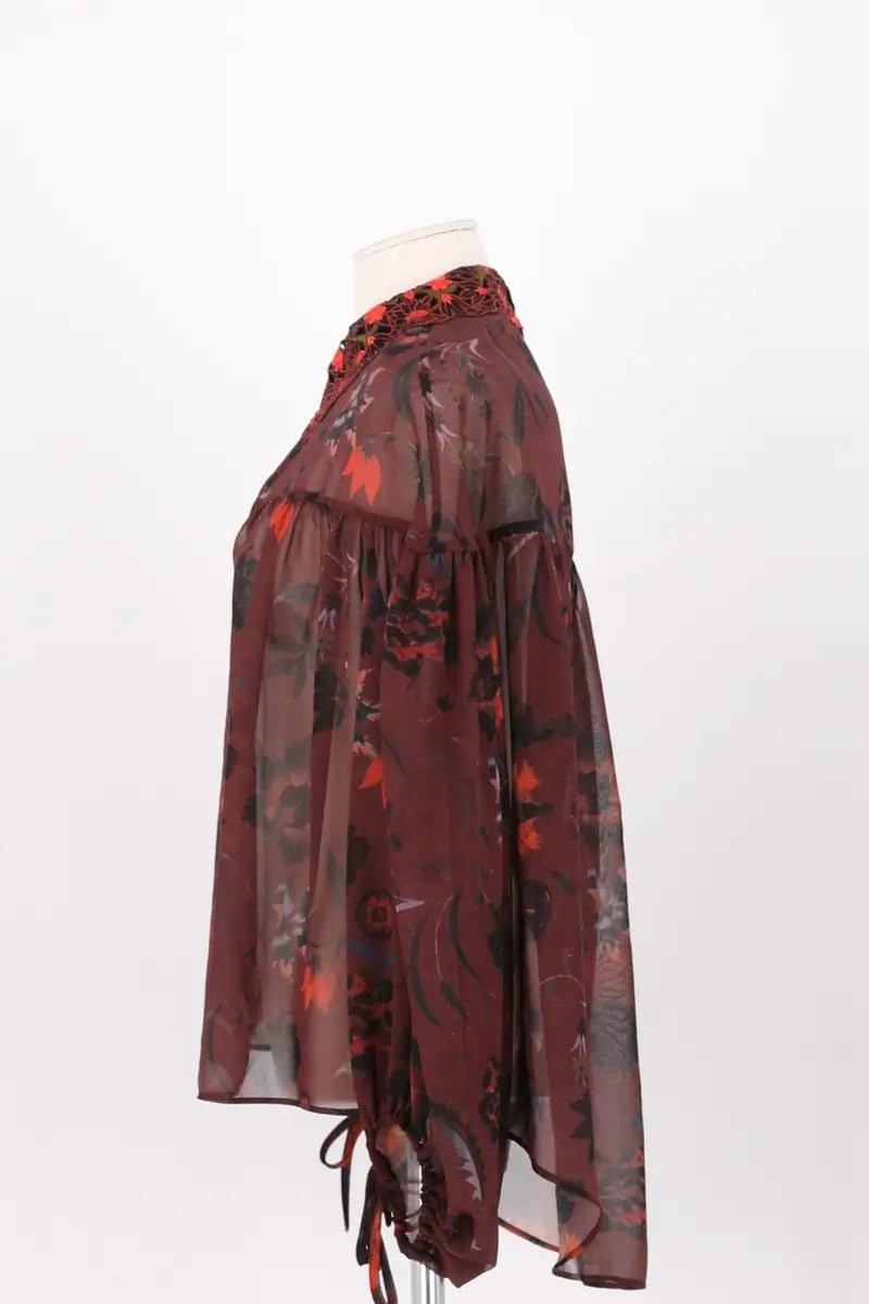 Blouse Sandro Bordeaux en Synthétique