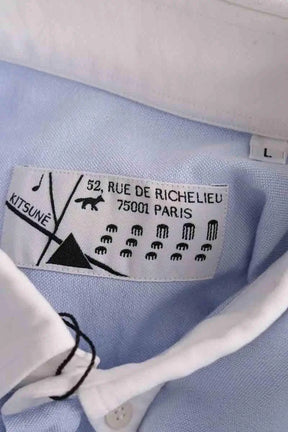 Chemise Kitsuné Bleu en Coton
