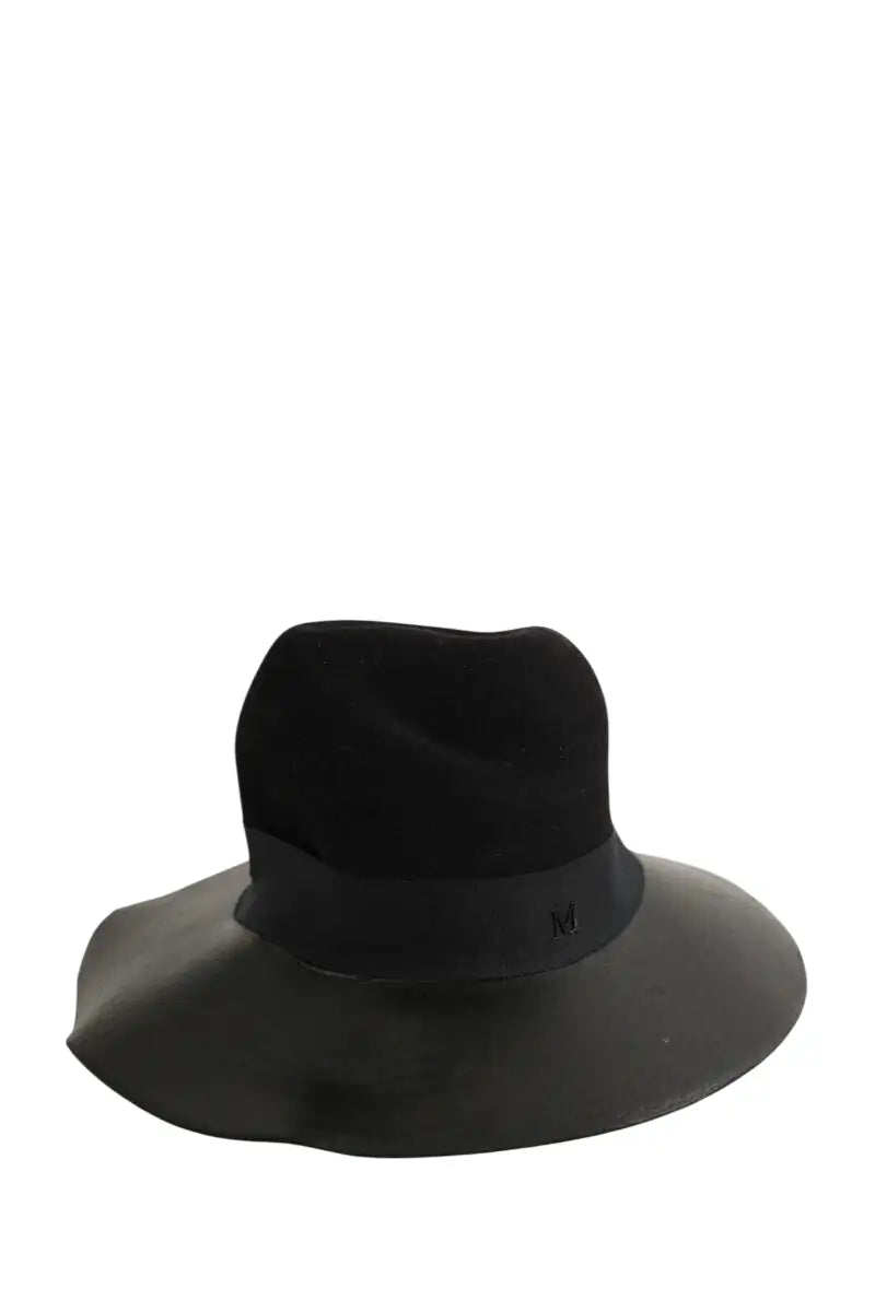 Panama Maison Michel Noir en Laine, taille L - Seconde Main