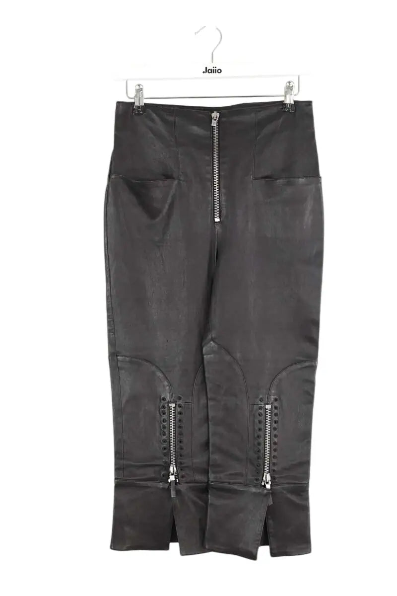 Pantalon Alexander McQueen Noir en Cuir, taille XL - Seconde Main