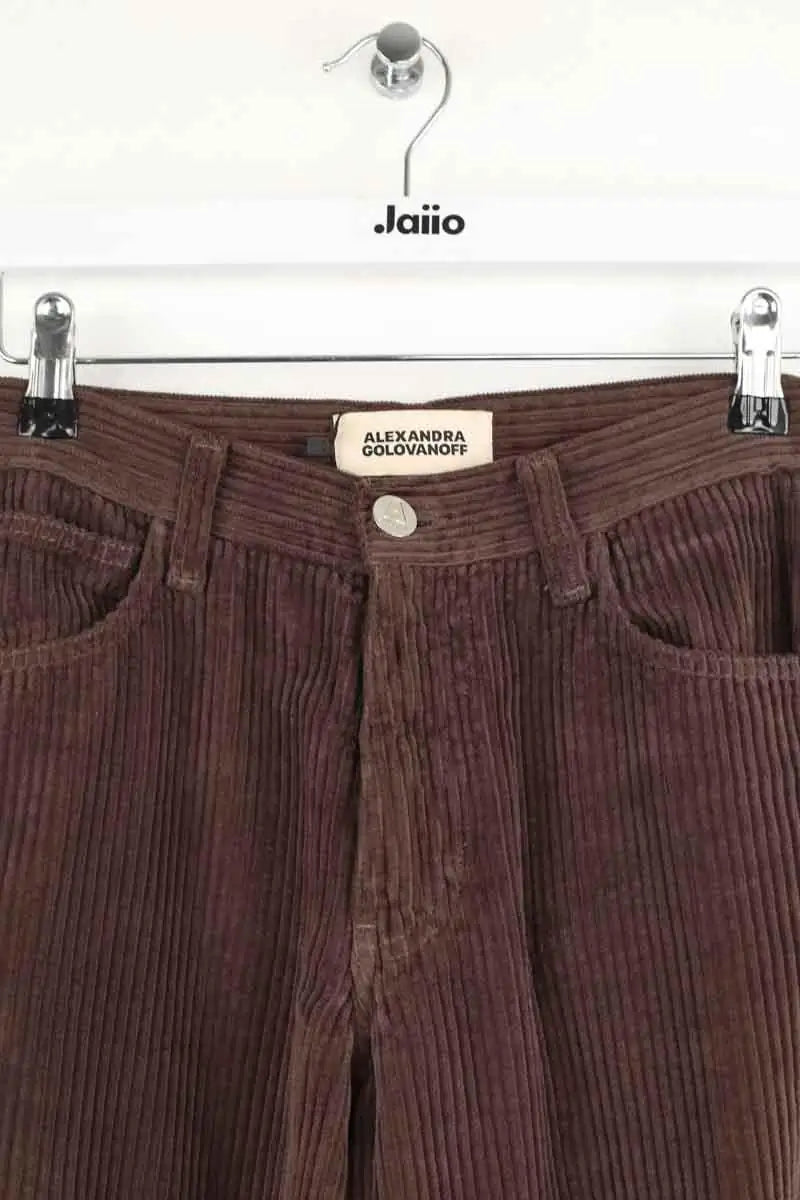 Pantalon Alexandra Golovanoff Marron en Coton