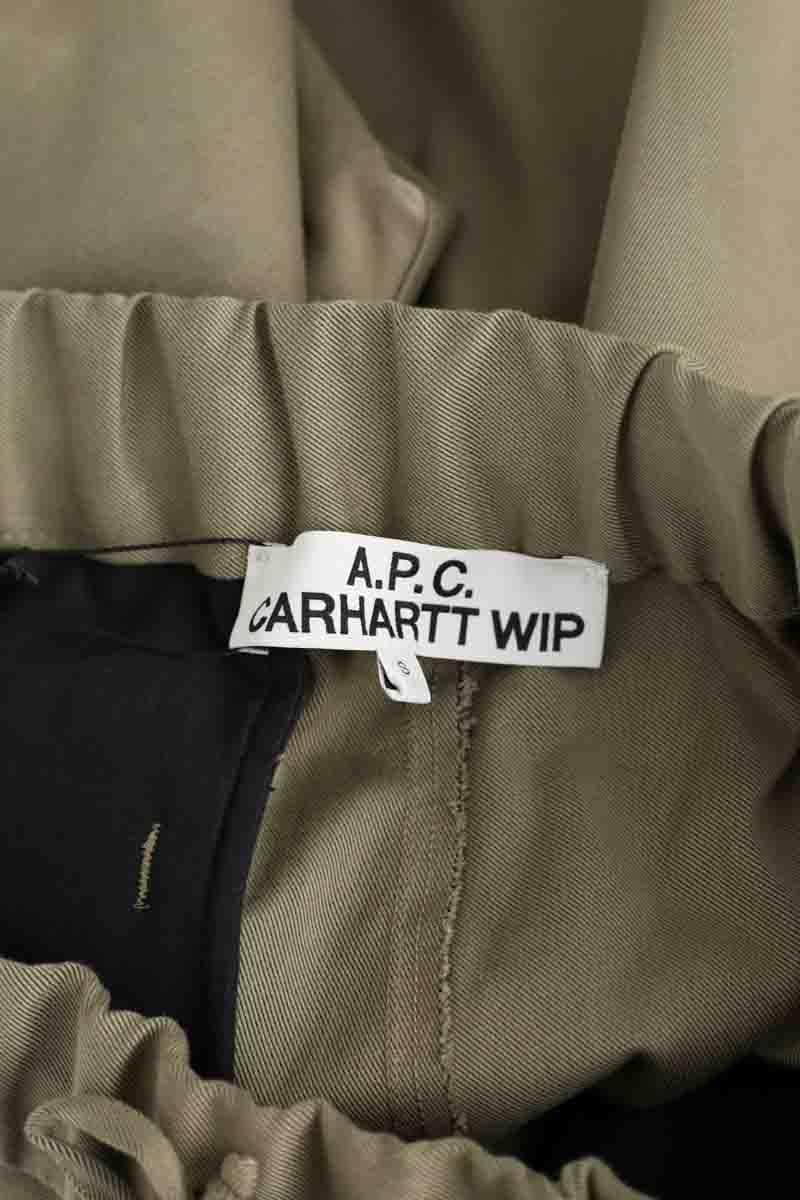Pantalon APC Kaki en Coton