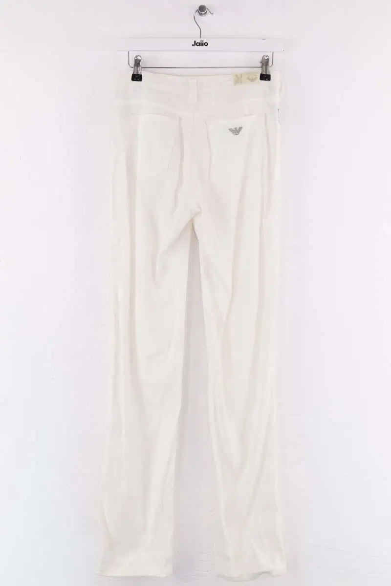 Pantalon Armani Jeans Blanc en Lin