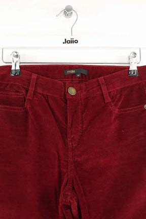 Pantalon bootcut Maje Bordeaux en Coton