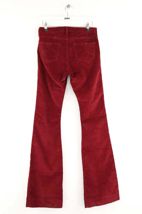 Pantalon bootcut Maje Bordeaux en Coton