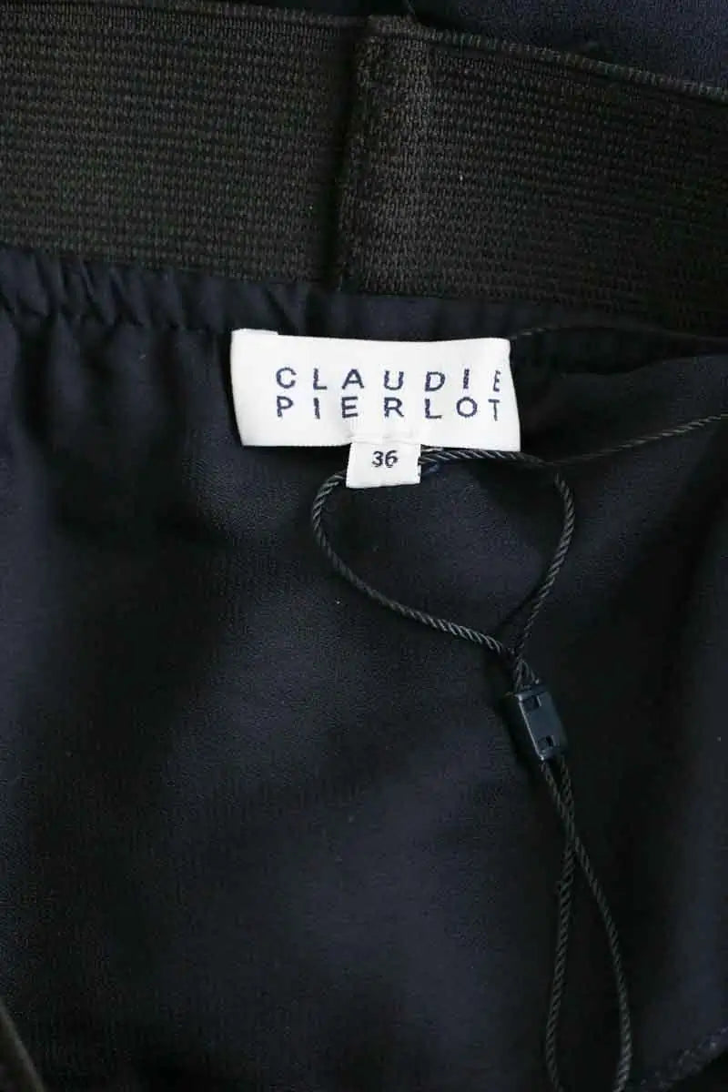 Pantalon Carot Claudie Pierlot Marine en Polyester