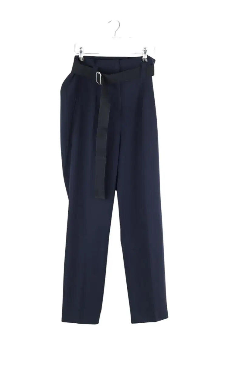 Pantalon Carot Claudie Pierlot Marine en Synthétique, taille M - Seconde Main