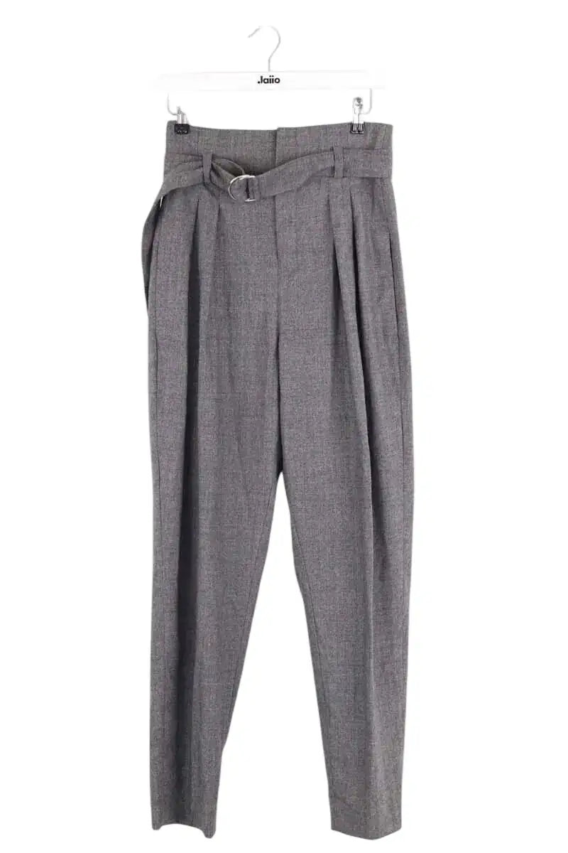 Pantalon Carot Iro Gris en Laine, taille S - Seconde Main