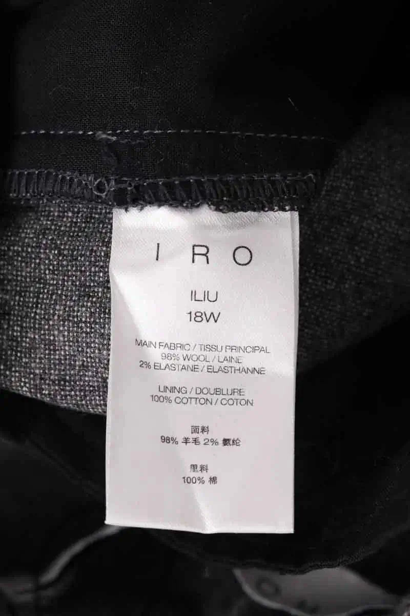 Pantalon Carot Iro Gris en Laine