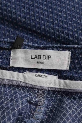 Pantalon Carot Labdip Bleu en Coton