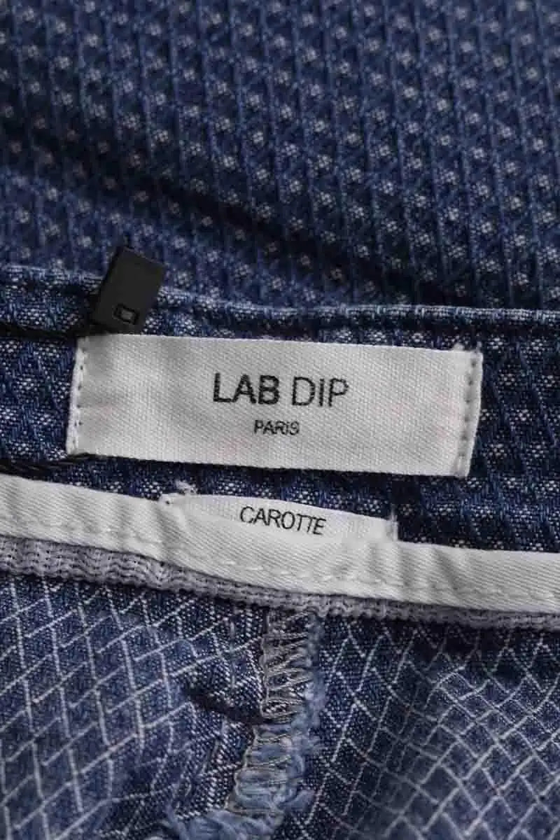 Pantalon Carot Labdip Bleu en Coton