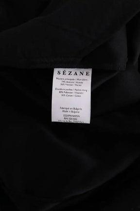 Pantalon Carot Sézane Noir en Coton