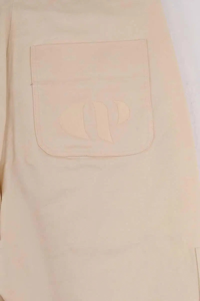 Pantalon Claudie Pierlot Beige en Coton