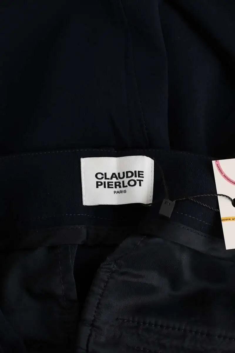 Pantalon Claudie Pierlot Marine en Polyester
