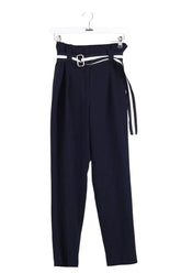 Pantalon Claudie Pierlot Marine en Synthétique, taille S - Seconde Main
