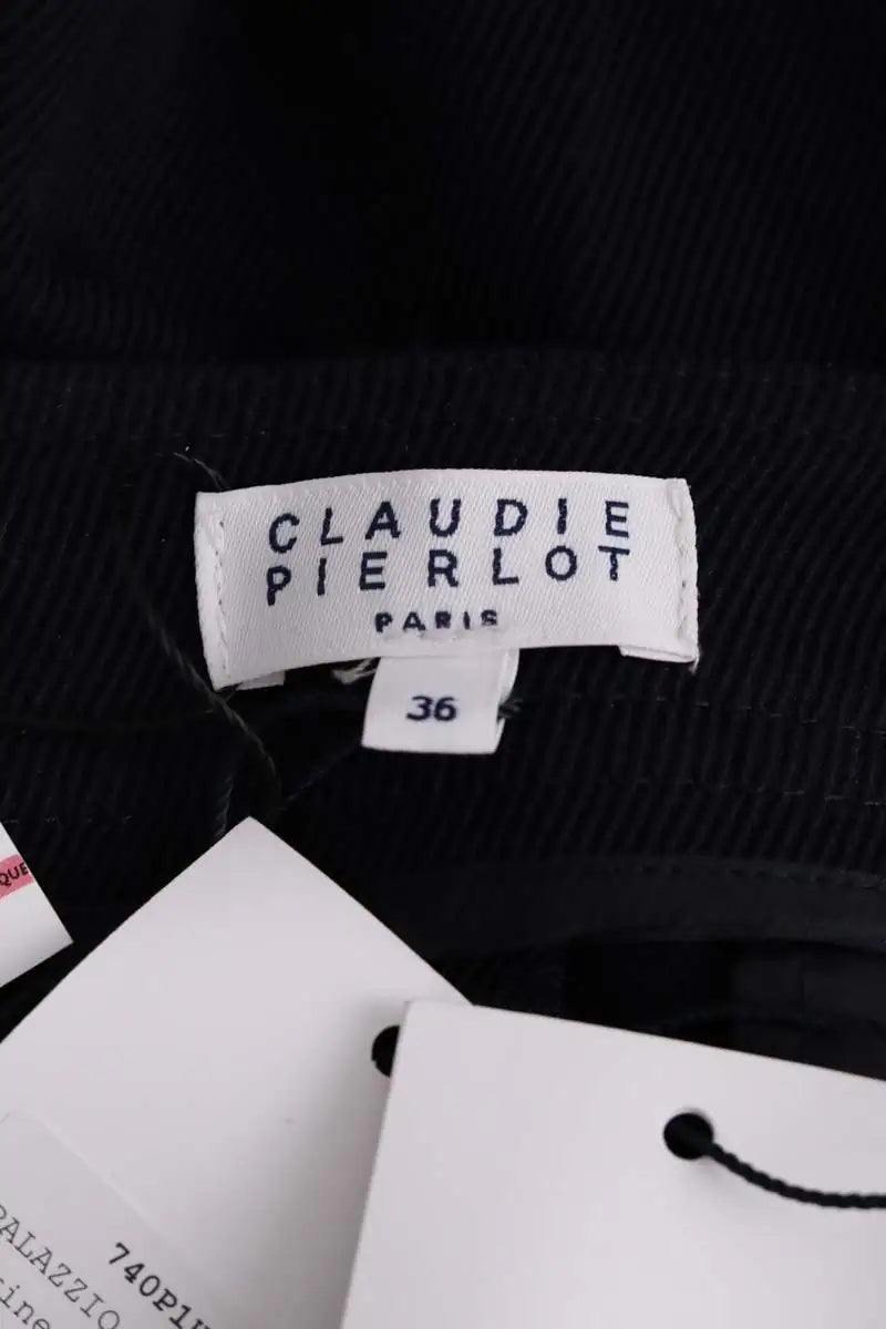 Pantalon Claudie Pierlot Marine en Synthétique