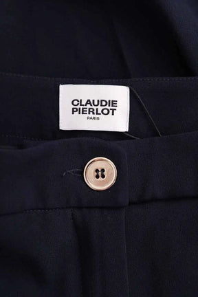Pantalon Claudie Pierlot Marine en Synthétique