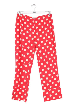 Pantalon court Moschino Rouge en Synthétique, taille L - Seconde Main