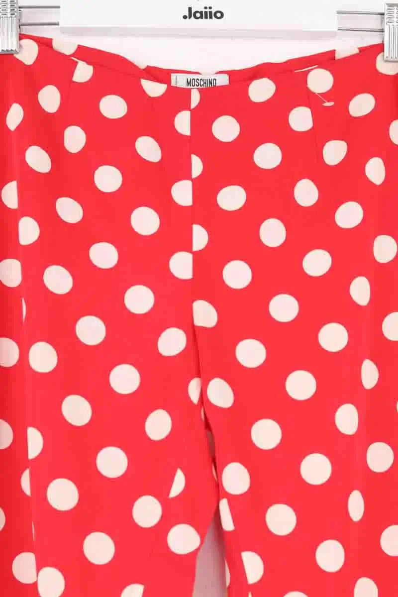 Pantalon court Moschino Rouge en Synthétique