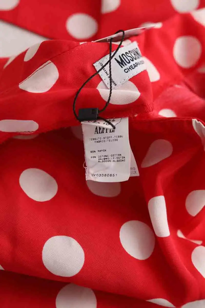 Pantalon court Moschino Rouge en Synthétique