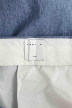 Pantalon de costume Sandro Bleu en Lin