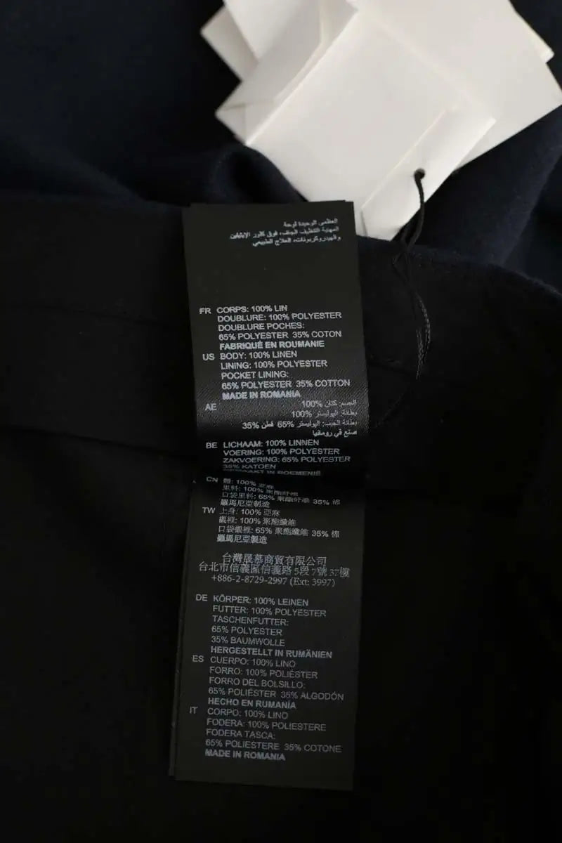 Pantalon de costume Sandro Bleu en Lin