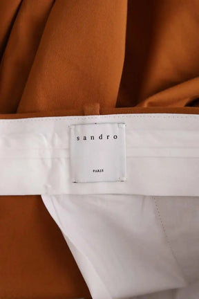 Pantalon de costume Sandro Camel en Coton