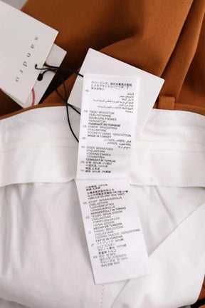 Pantalon de costume Sandro Camel en Coton