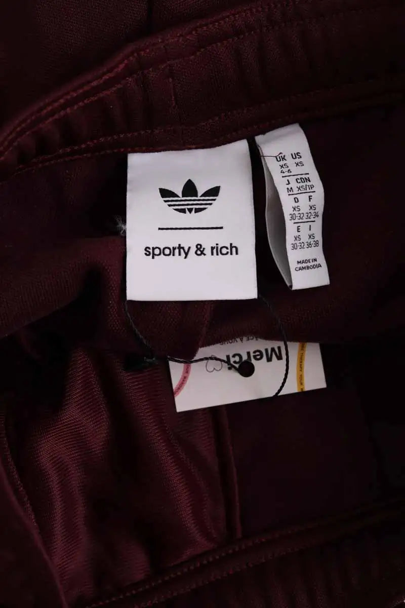 Pantalon de sport Adidas Bordeaux en Coton